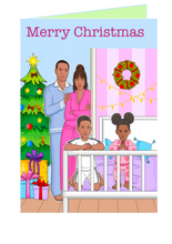 Load image into Gallery viewer, HS Christmas Card (Young family of 4)