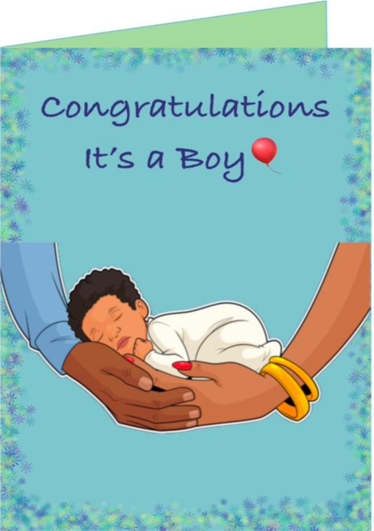 HS New Born Baby Boy Card.