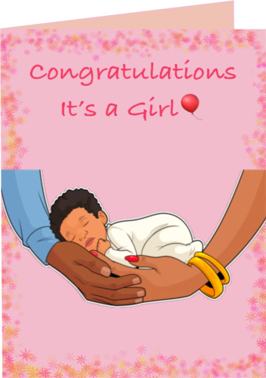 HS New Born Baby Girl Card.