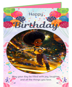 HS Birthday Card (Space Girl)