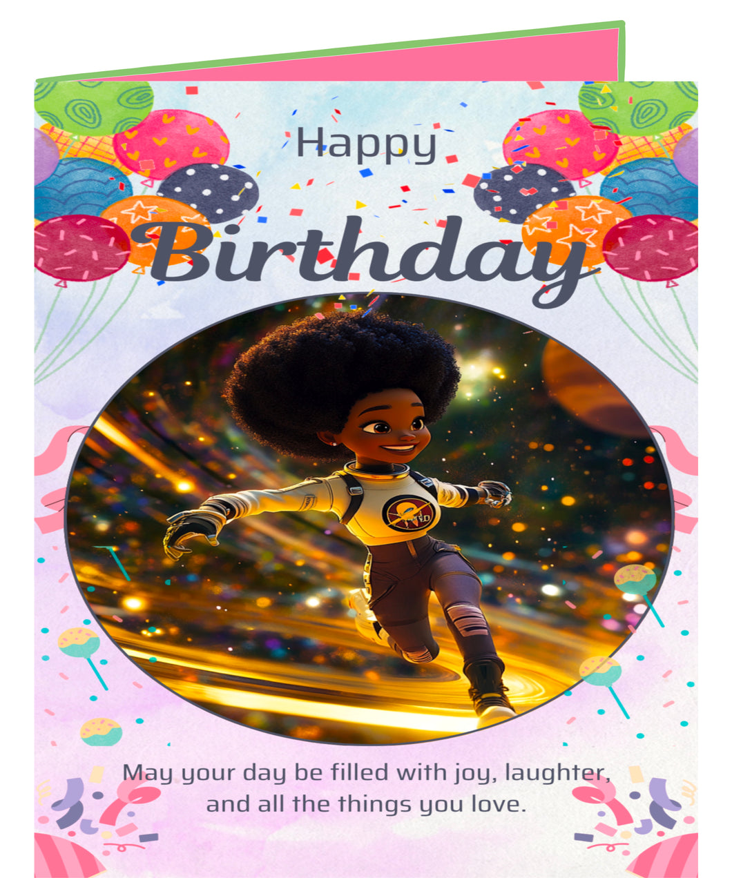HS Birthday Card (Space Girl)