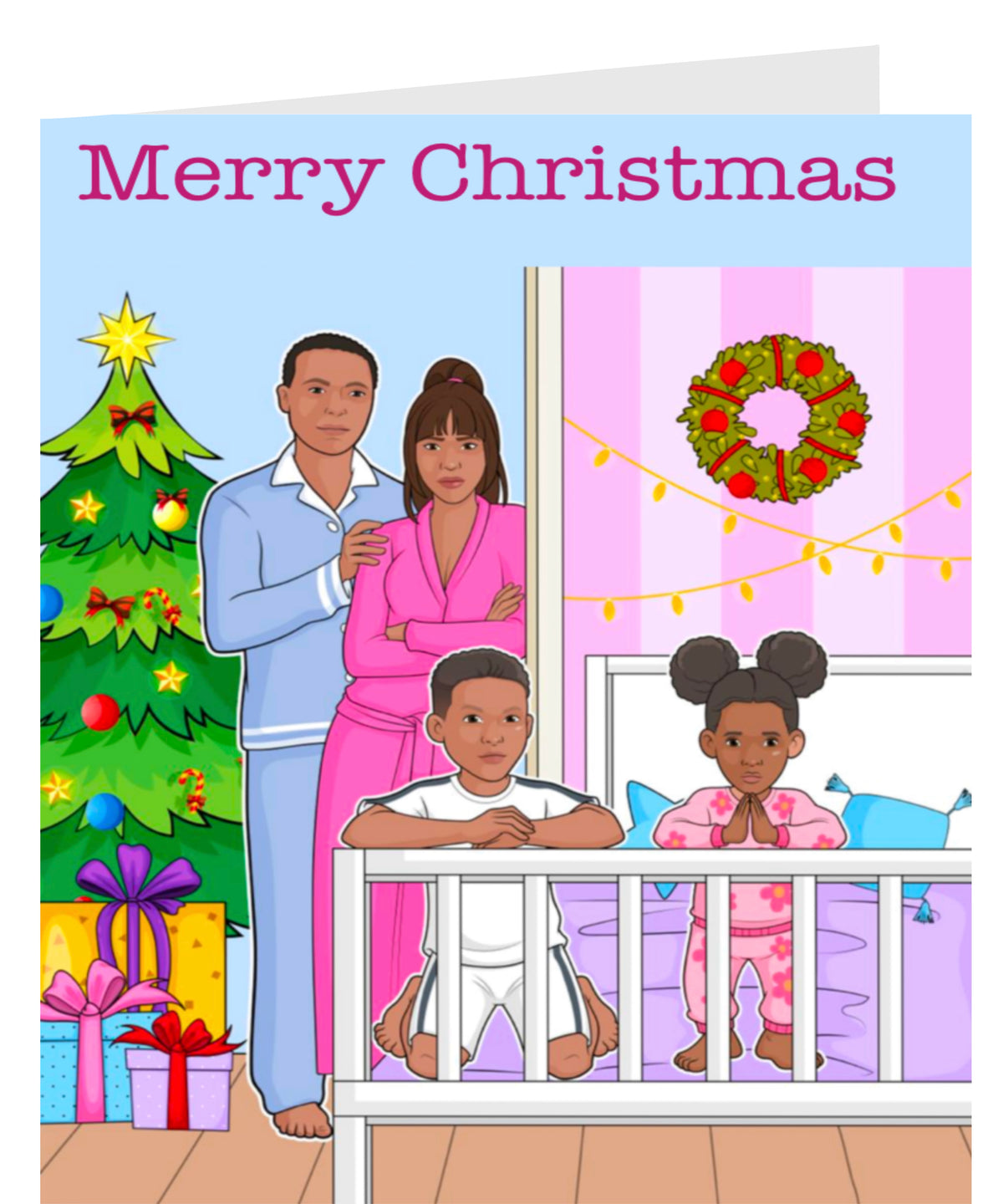 HS Xmas Card (Young family of 4)