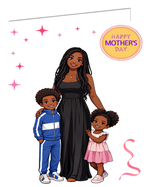 HS Mothers Day Card (Black Maxi Dress)