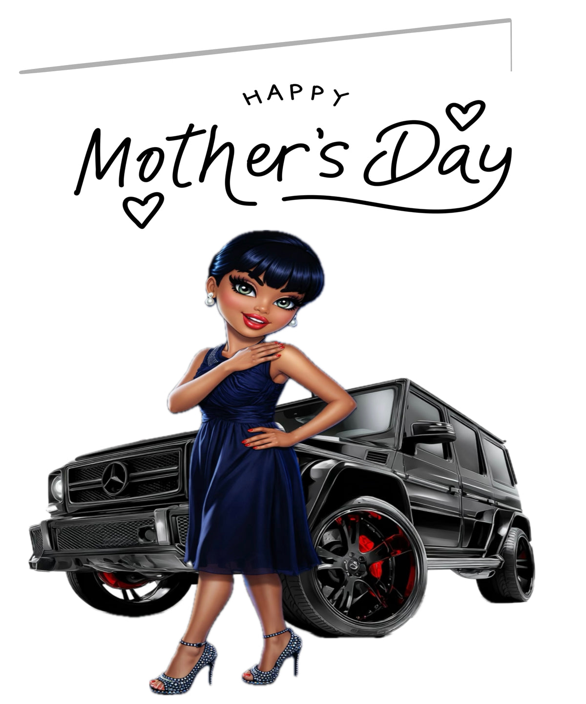 HS Mothers Day Card (Blk G Wagon)